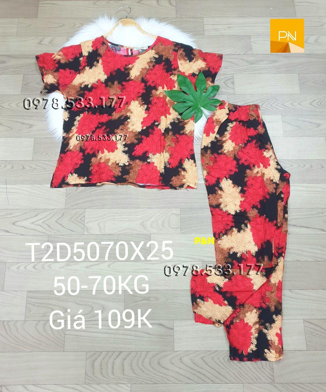 [50-70kg] Đồ bộ trung niên mặc nhà tole 2 da quần dài đẹp sang trọng - T2D5070X25