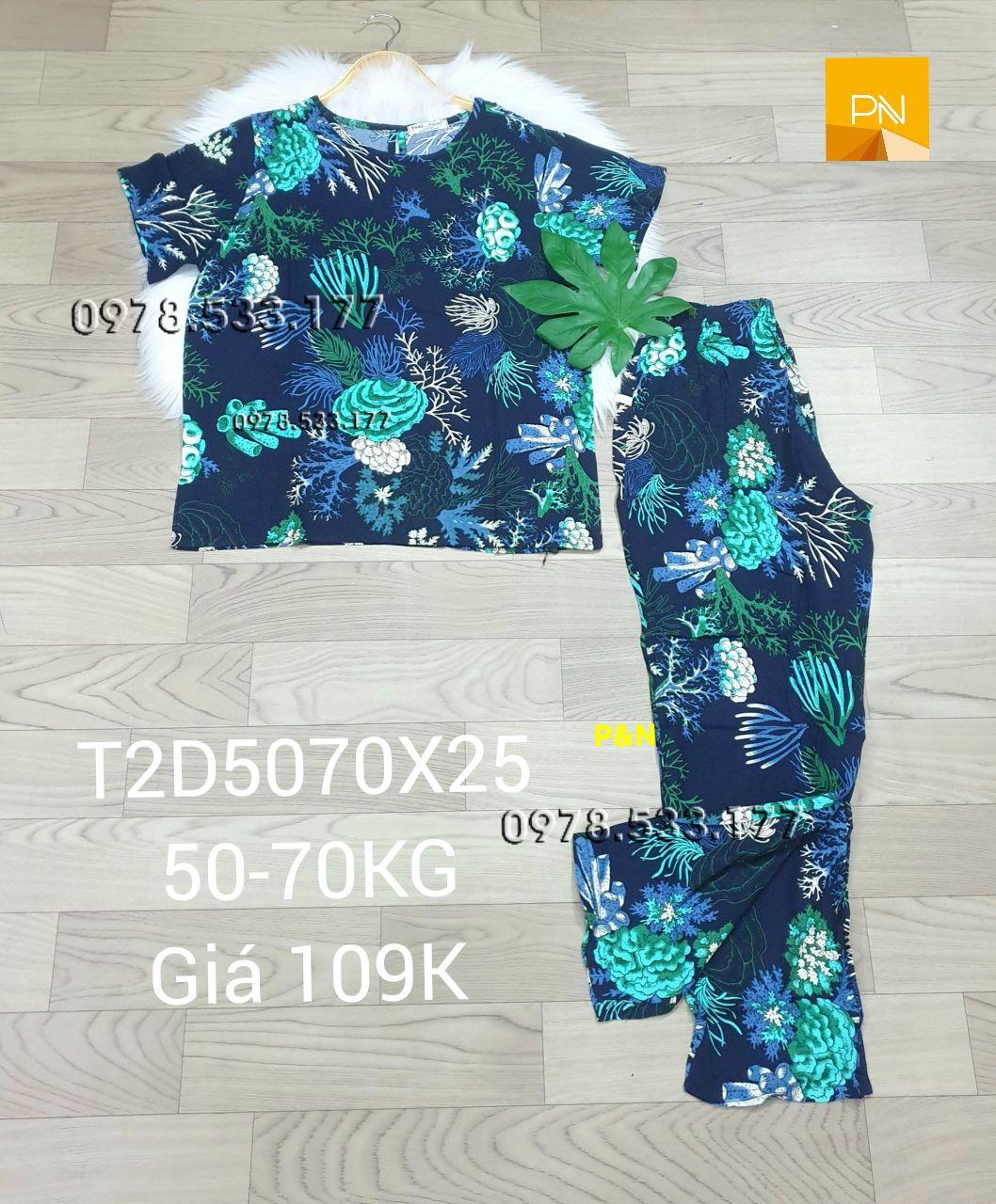 [50-70kg] Đồ bộ trung niên mặc nhà tole 2 da quần dài đẹp sang trọng - T2D5070X25