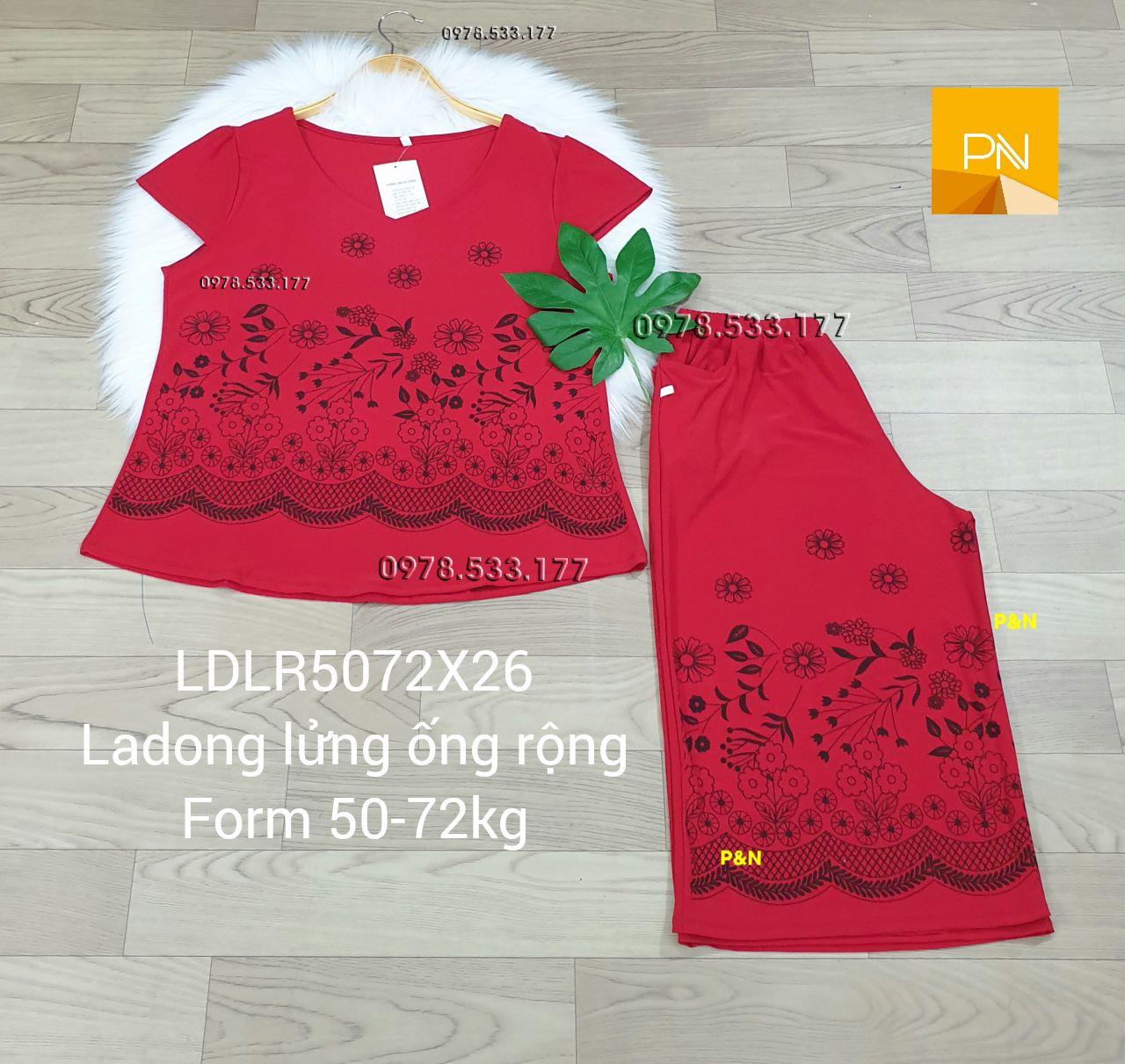 [50-72kg] Đồ bộ trung niên ladong lửng ống rộng đẹp cao cấp - LALR5072X26