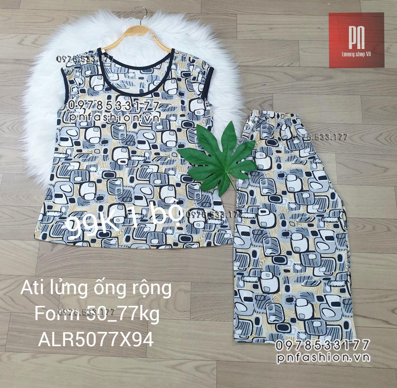 [50-77] Đồ bộ trung niên Ati lửng ống rộng nhiều họa tiết đẹp - ALR5077X94