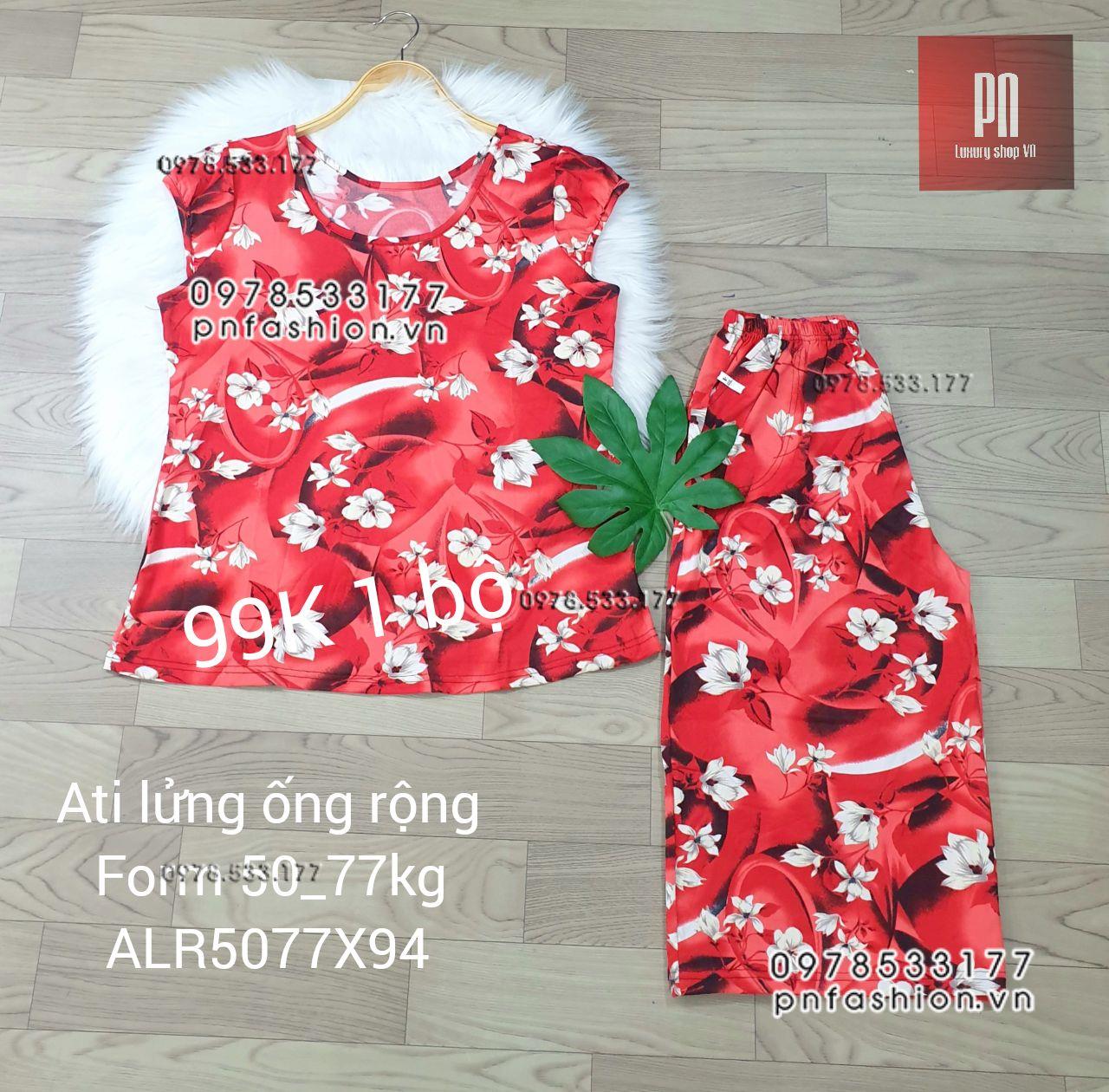 [50-77] Đồ bộ trung niên Ati lửng ống rộng nhiều họa tiết đẹp - ALR5077X94