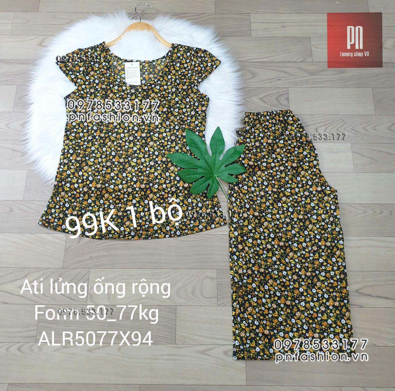 [50-77] Đồ bộ trung niên Ati lửng ống rộng nhiều họa tiết đẹp - ALR5077X94