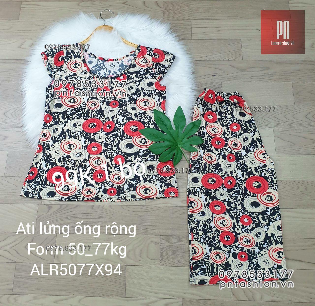 [50-77] Đồ bộ trung niên Ati lửng ống rộng nhiều họa tiết đẹp - ALR5077X94