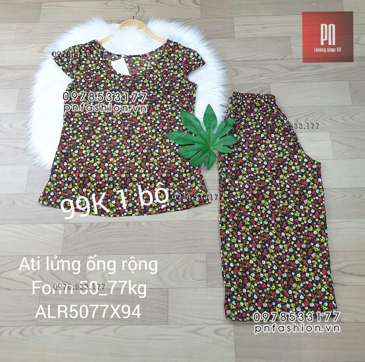 [50-77] Đồ bộ trung niên Ati lửng ống rộng nhiều họa tiết đẹp - ALR5077X94