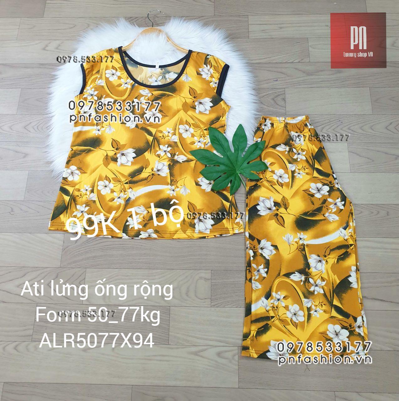 [50-77] Đồ bộ trung niên Ati lửng ống rộng nhiều họa tiết đẹp - ALR5077X94