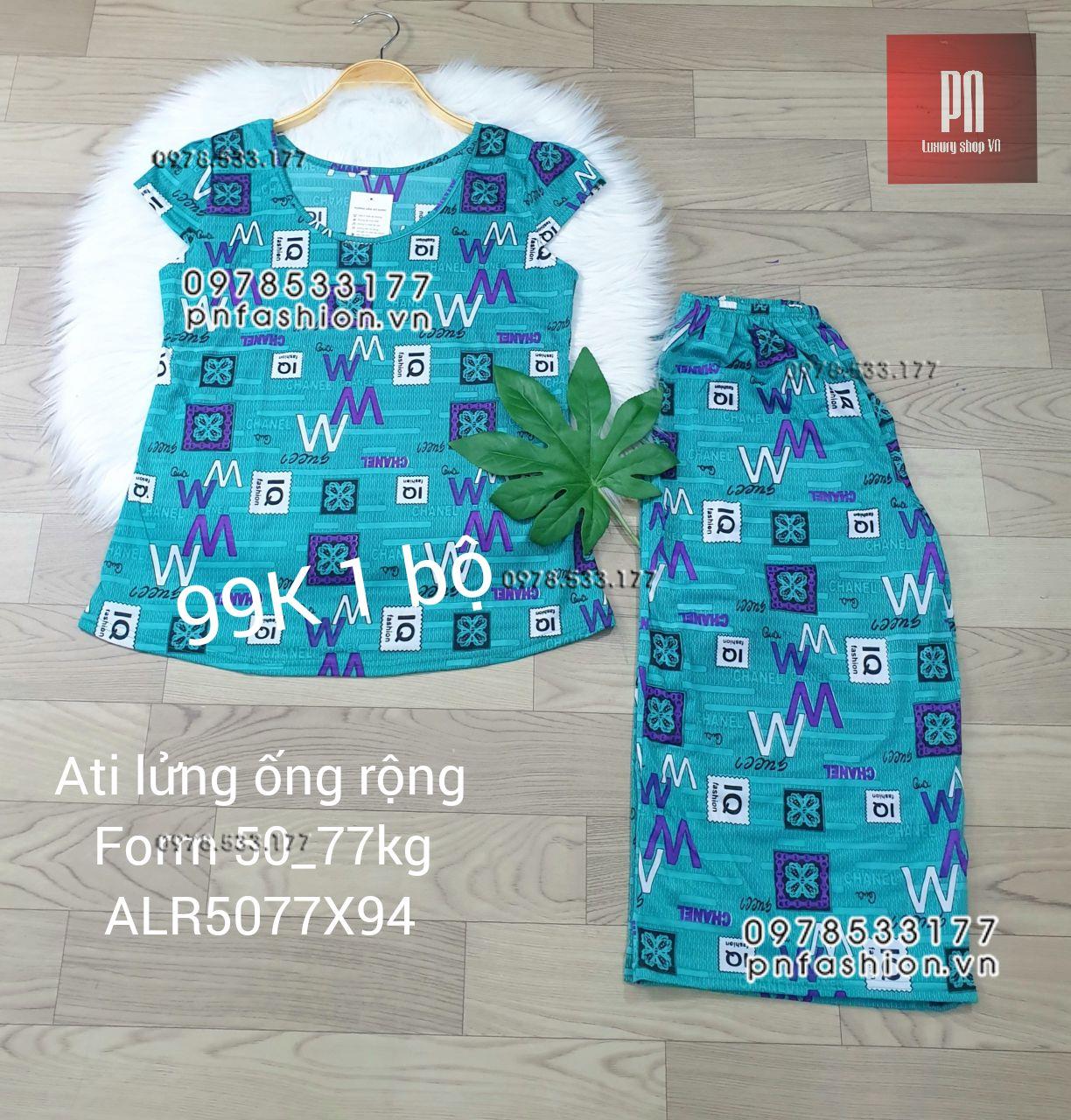 [50-77] Đồ bộ trung niên Ati lửng ống rộng nhiều họa tiết đẹp - ALR5077X94