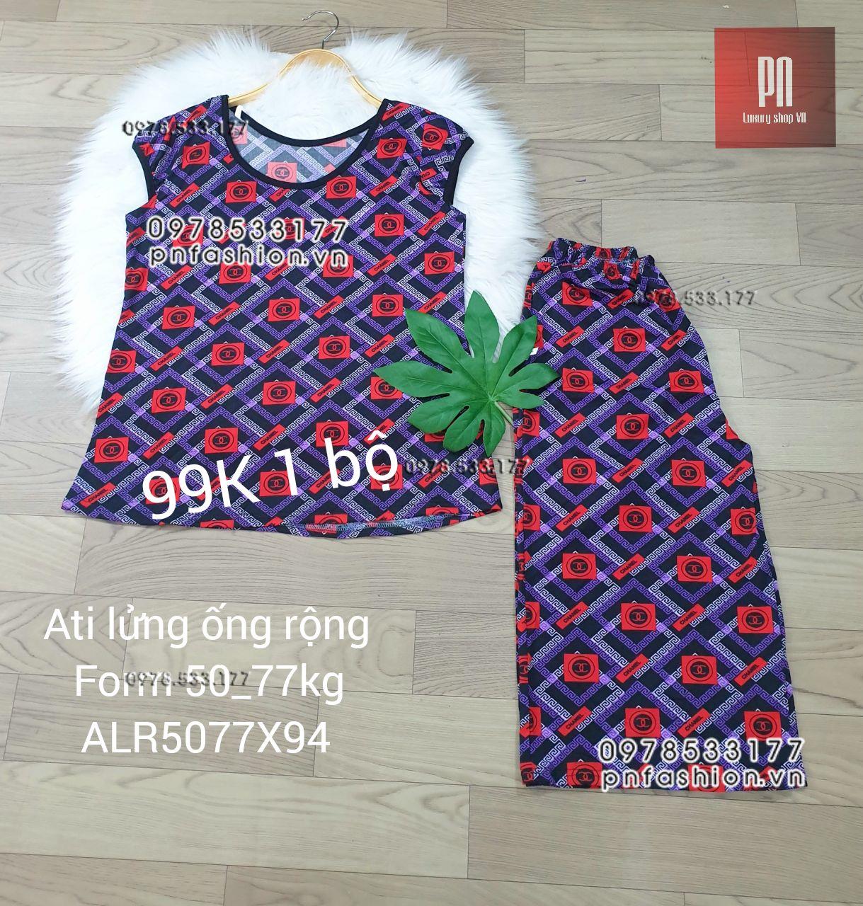 [50-77] Đồ bộ trung niên Ati lửng ống rộng nhiều họa tiết đẹp - ALR5077X94