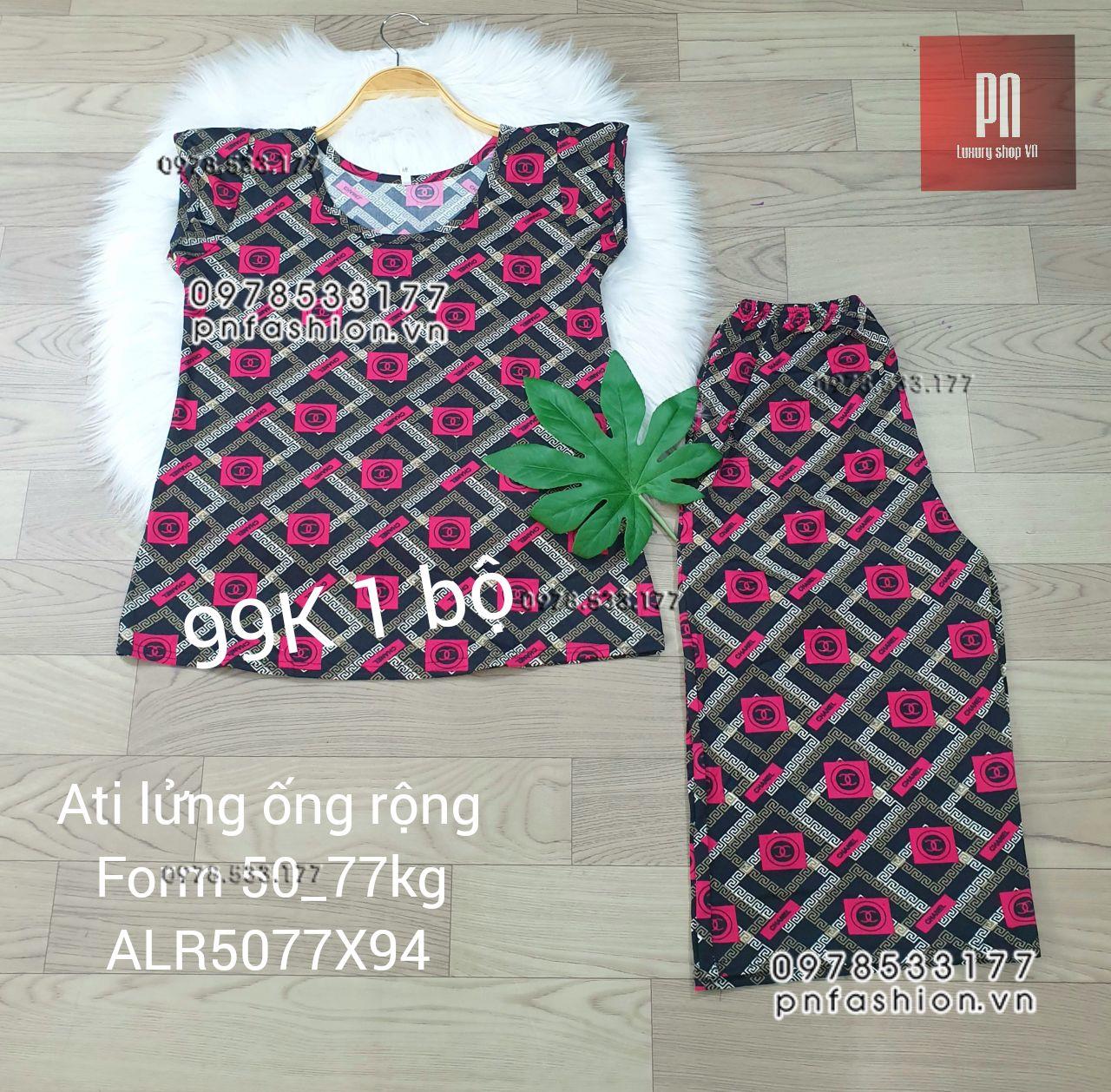 [50-77] Đồ bộ trung niên Ati lửng ống rộng nhiều họa tiết đẹp - ALR5077X94