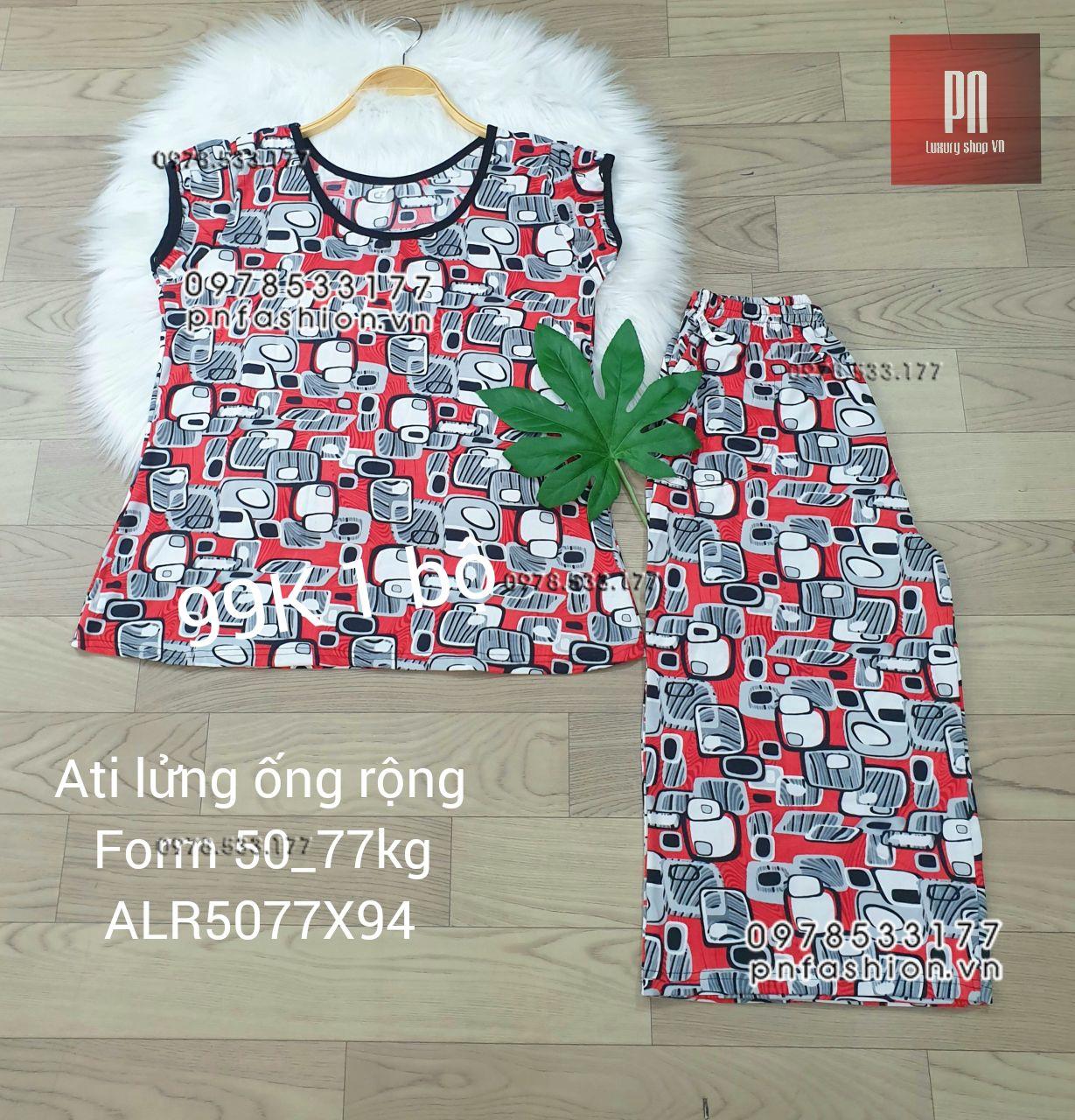 [50-77] Đồ bộ trung niên Ati lửng ống rộng nhiều họa tiết đẹp - ALR5077X94