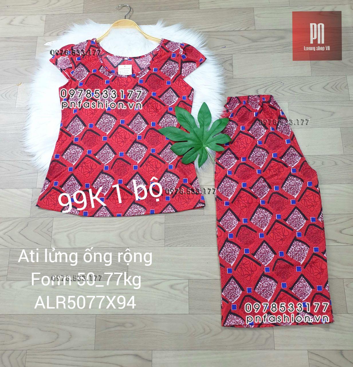 [50-77] Đồ bộ trung niên Ati lửng ống rộng nhiều họa tiết đẹp - ALR5077X94