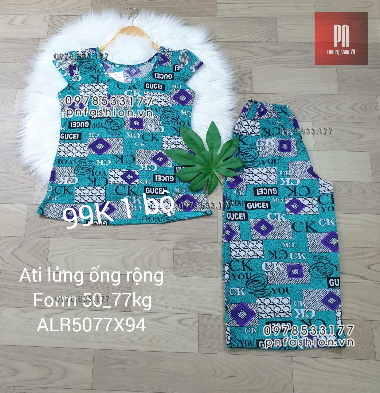 [50-77] Đồ bộ trung niên Ati lửng ống rộng nhiều họa tiết đẹp - ALR5077X94