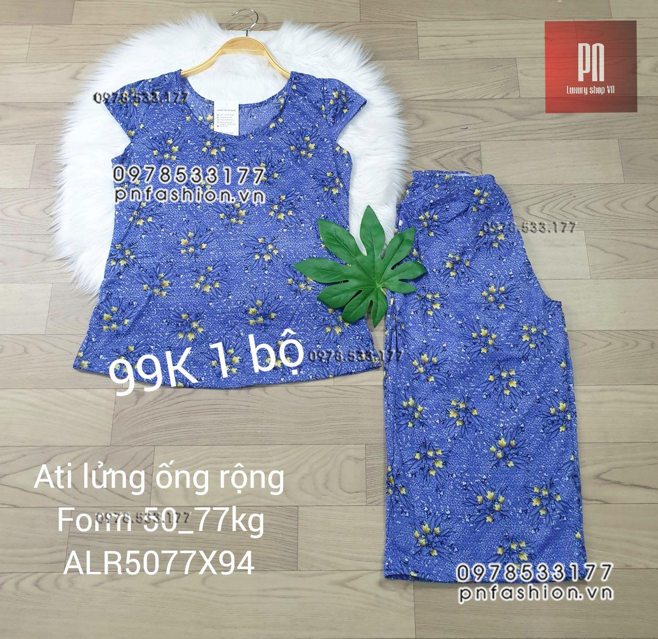 [50-77] Đồ bộ trung niên Ati lửng ống rộng nhiều họa tiết đẹp - ALR5077X94