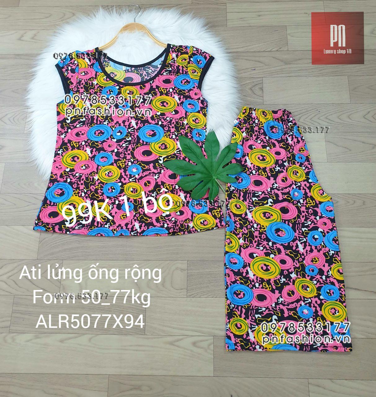 [50-77] Đồ bộ trung niên Ati lửng ống rộng nhiều họa tiết đẹp - ALR5077X94