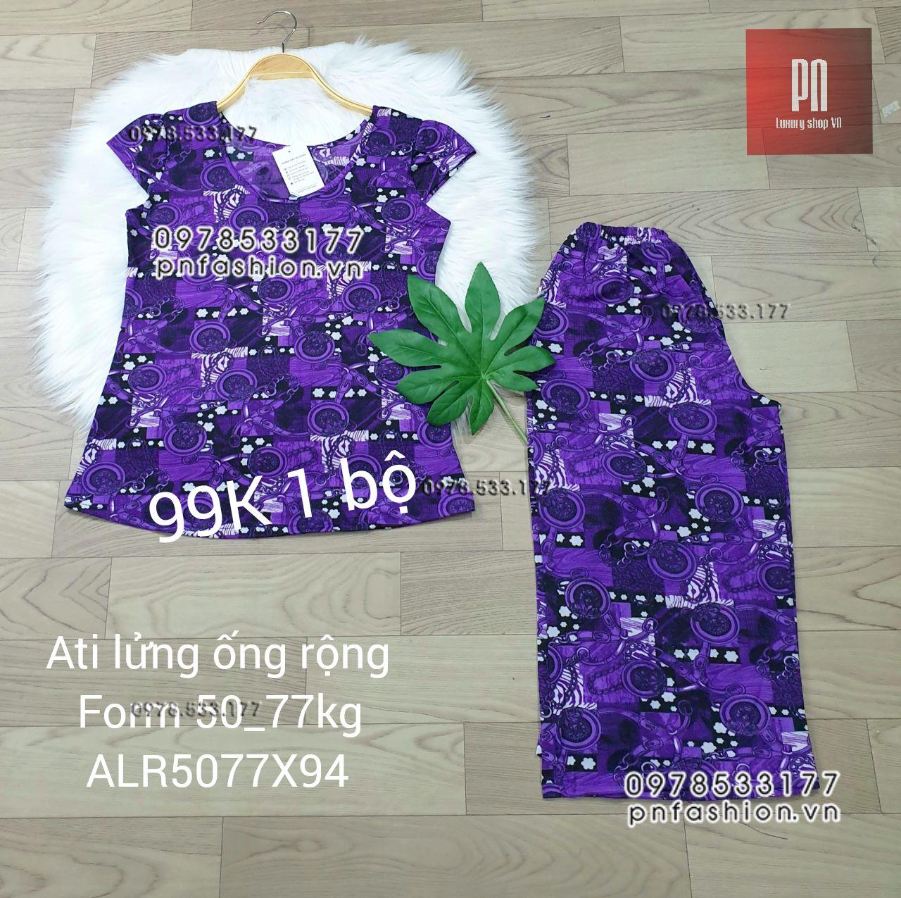 [50-77] Đồ bộ trung niên Ati lửng ống rộng nhiều họa tiết đẹp - ALR5077X94