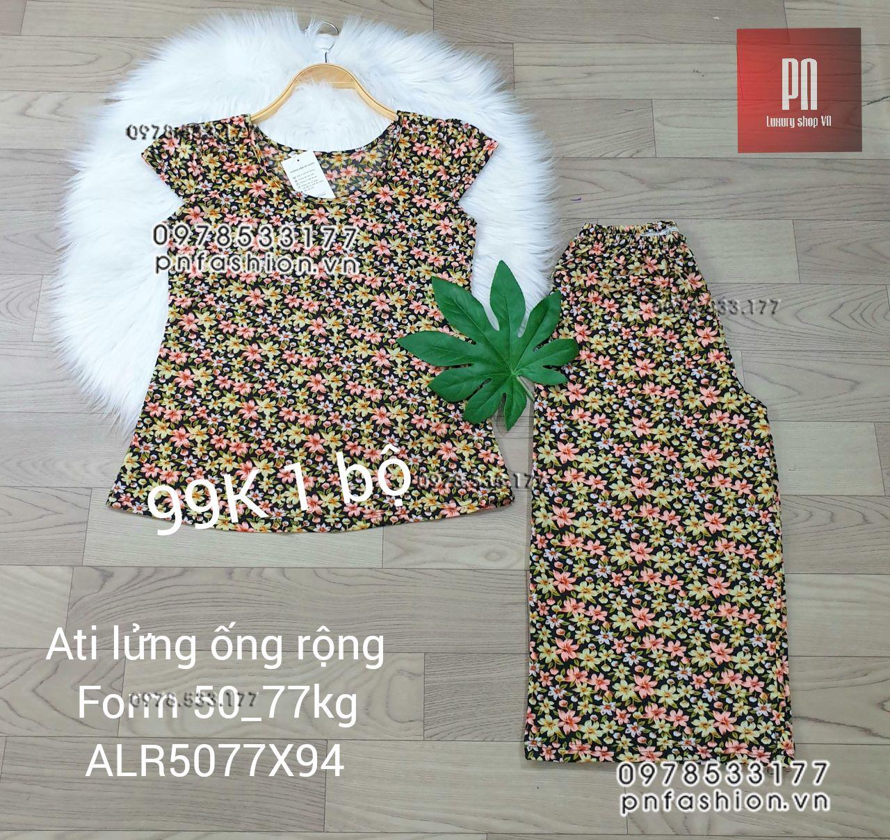 [50-77] Đồ bộ trung niên Ati lửng ống rộng nhiều họa tiết đẹp - ALR5077X94