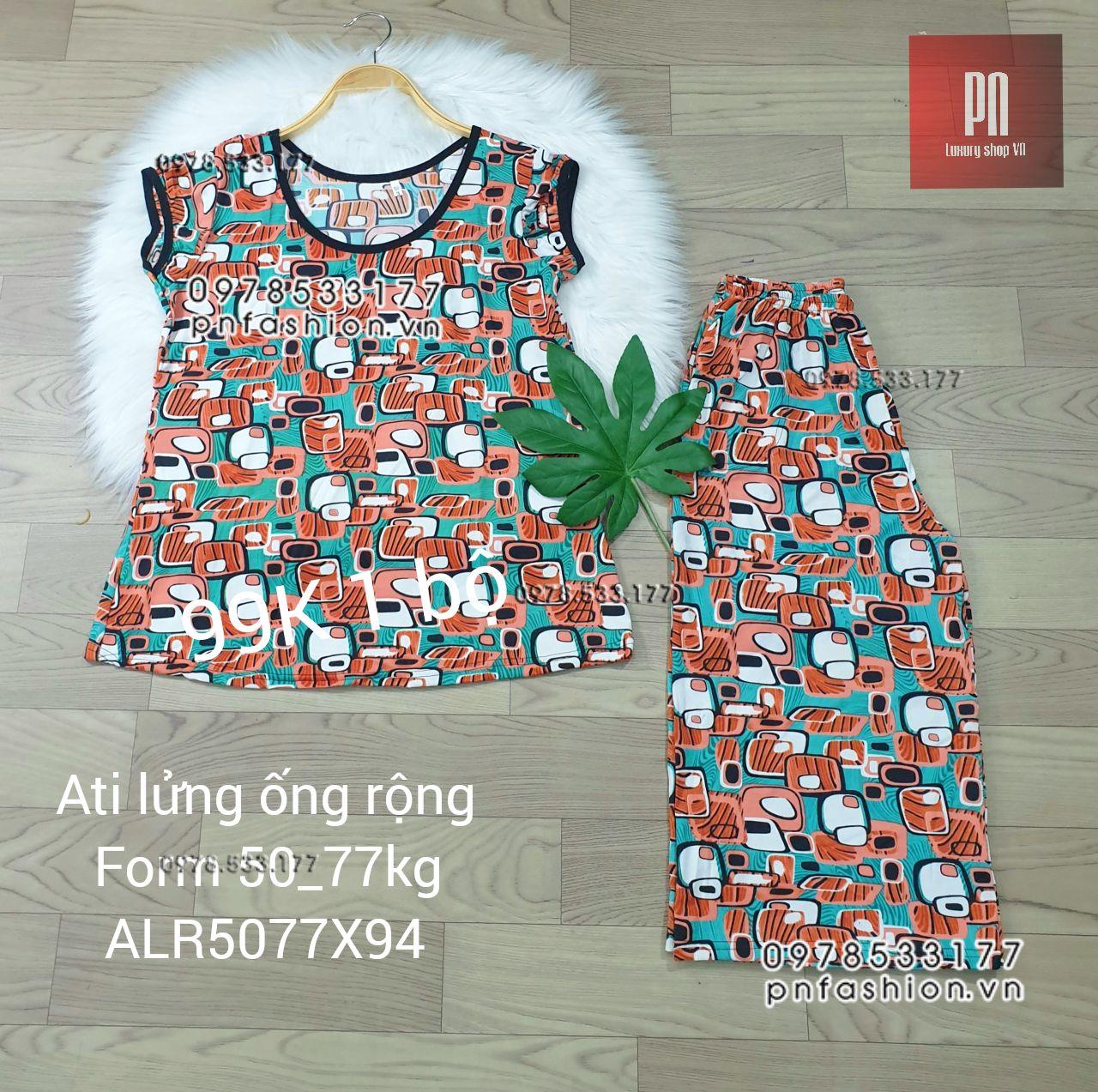 [50-77] Đồ bộ trung niên Ati lửng ống rộng nhiều họa tiết đẹp - ALR5077X94