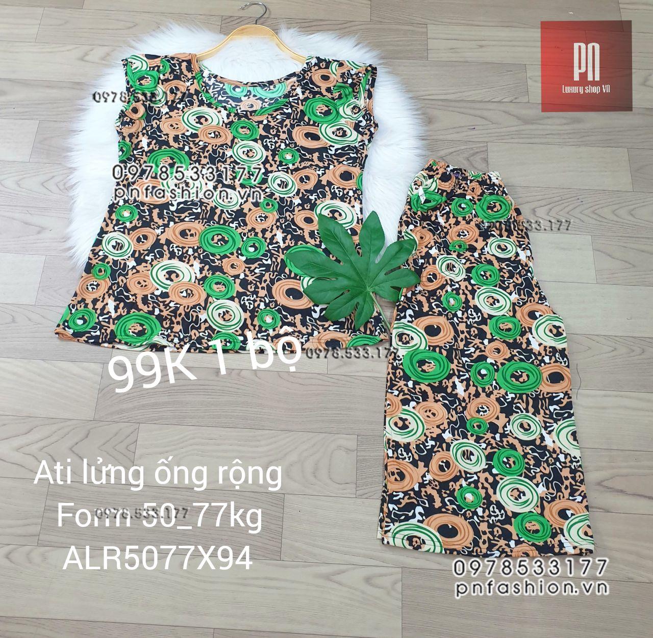 [50-77] Đồ bộ trung niên Ati lửng ống rộng nhiều họa tiết đẹp - ALR5077X94