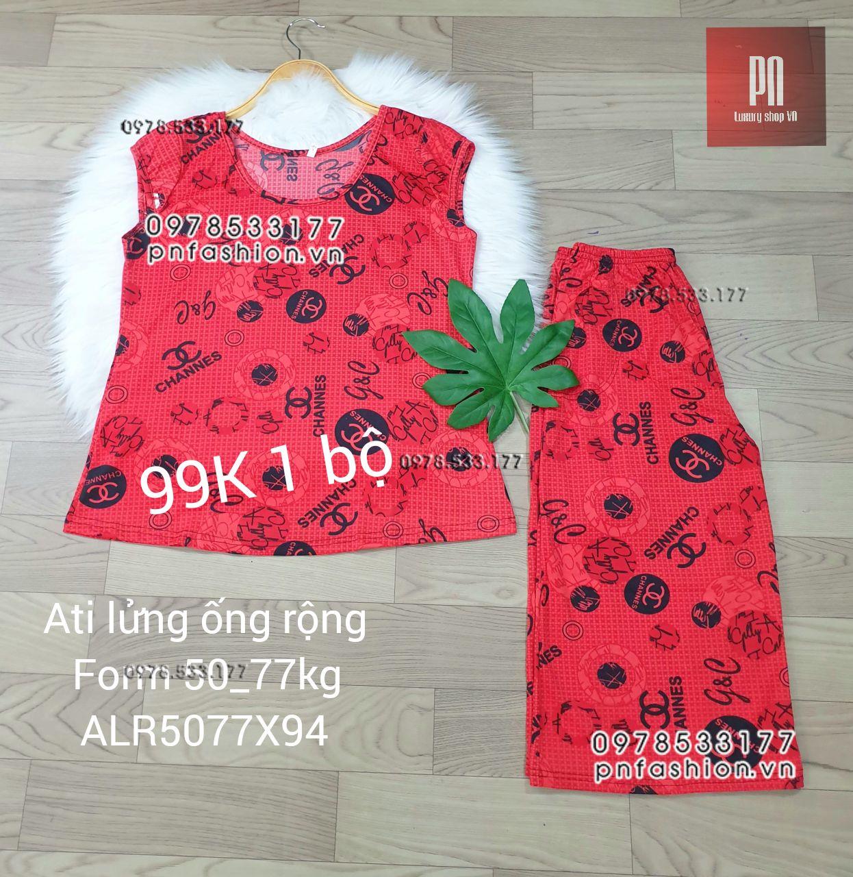 [50-77] Đồ bộ trung niên Ati lửng ống rộng nhiều họa tiết đẹp - ALR5077X94