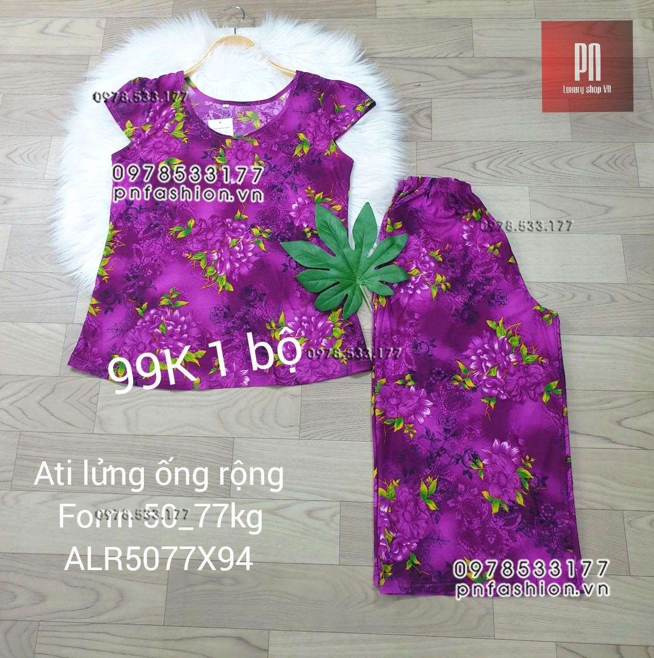 [50-77] Đồ bộ trung niên Ati lửng ống rộng nhiều họa tiết đẹp - ALR5077X94