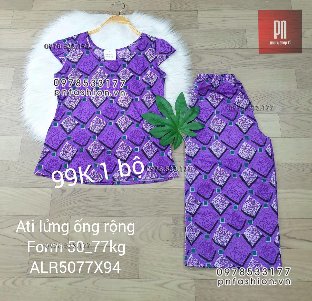 [50-77] Đồ bộ trung niên Ati lửng ống rộng nhiều họa tiết đẹp - ALR5077X94