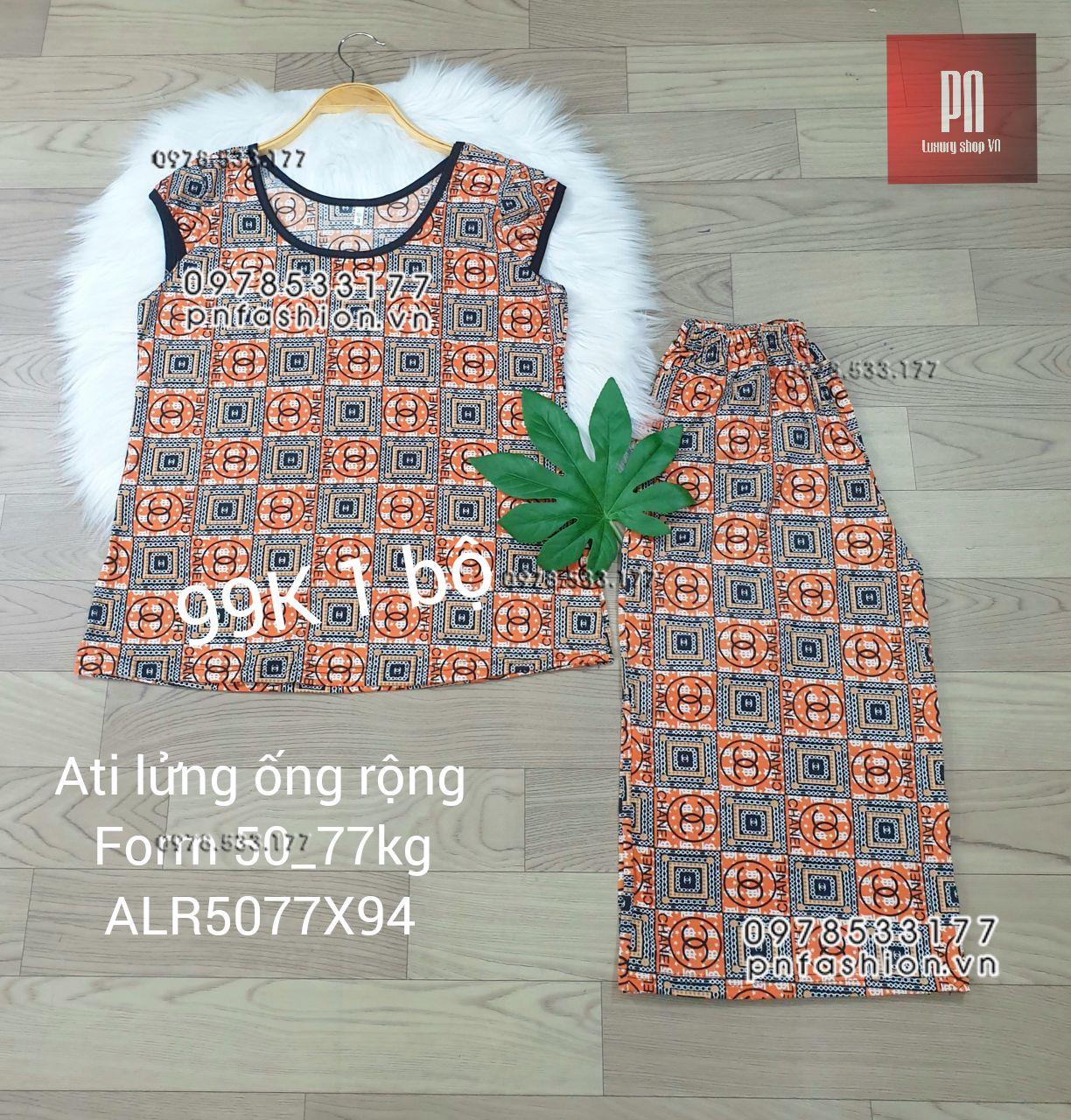 [50-77] Đồ bộ trung niên Ati lửng ống rộng nhiều họa tiết đẹp - ALR5077X94