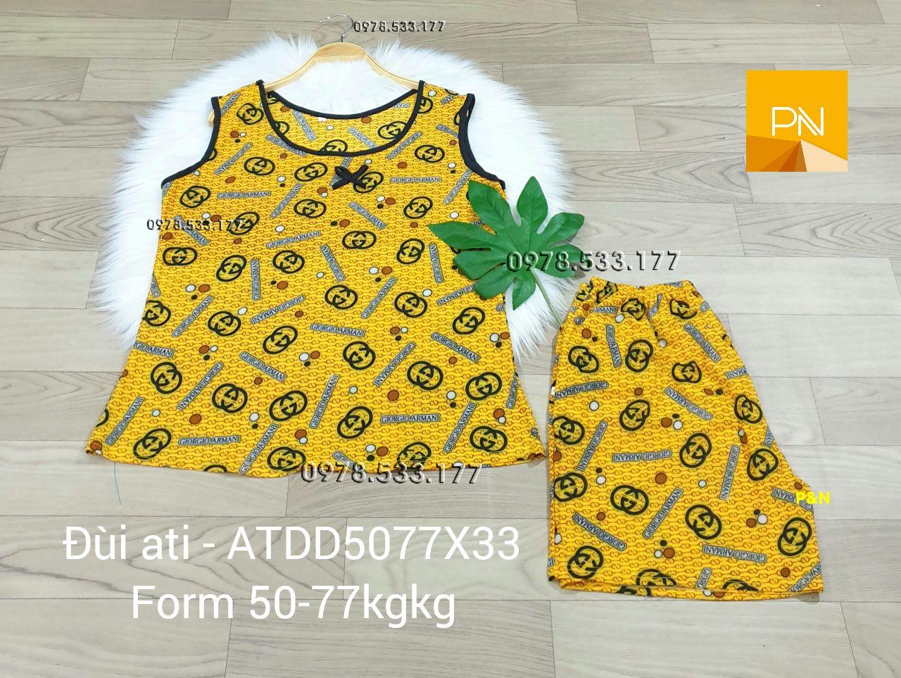 [50-77kg] Đồ bộ trung niên Ati quần đùi giá rẻ đẹp - ATDD5077X33