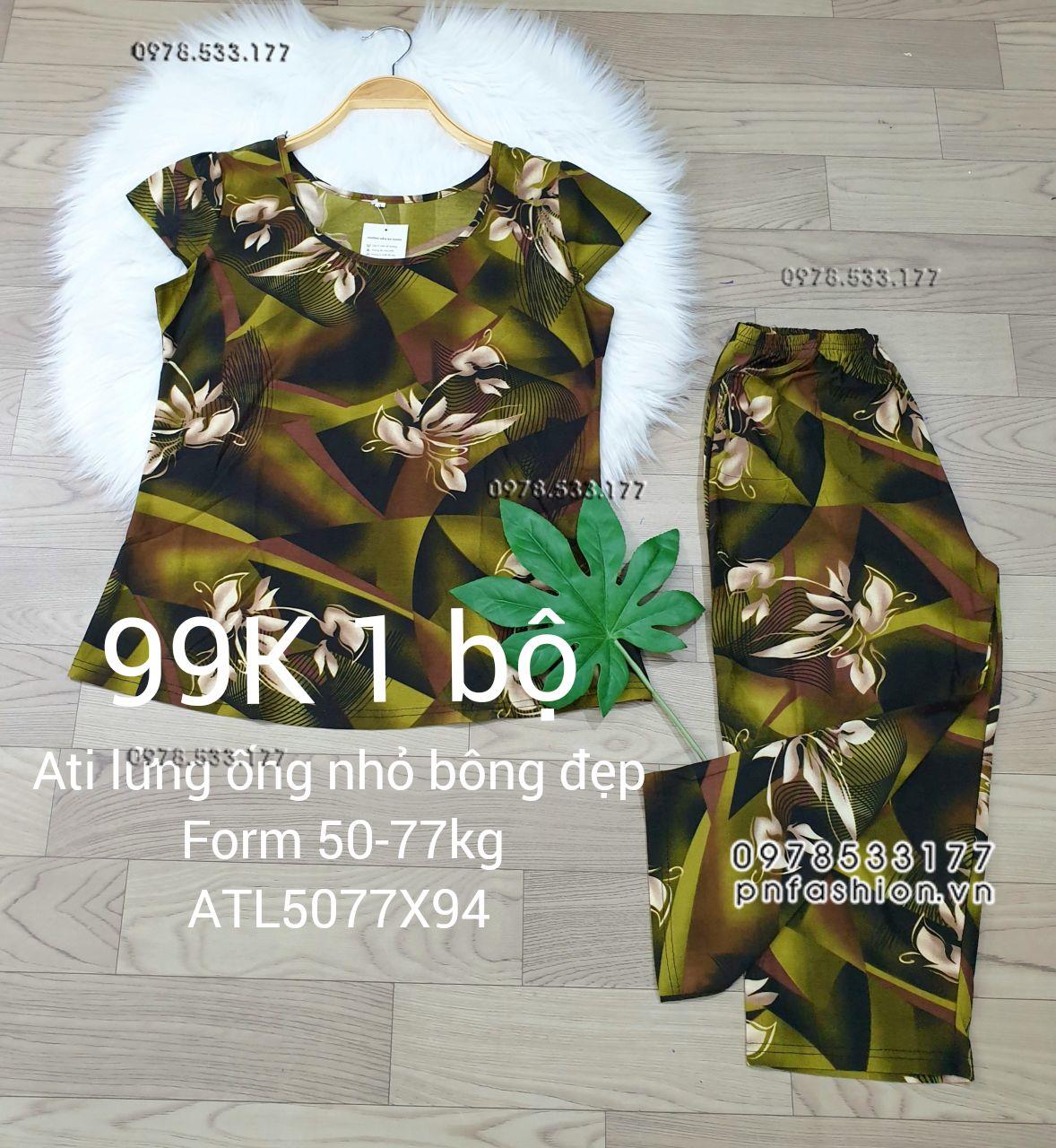 [50-77kg] Đồ bộ trung niên Ati lửng ống nhỏ bông đẹp - ATL5077X98