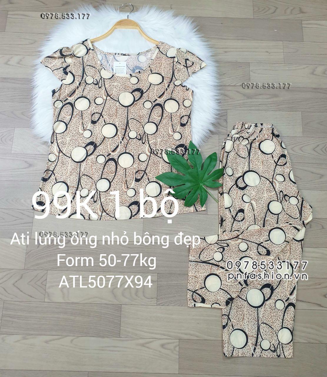 [50-77kg] Đồ bộ trung niên Ati lửng ống nhỏ bông đẹp - ATL5077X98