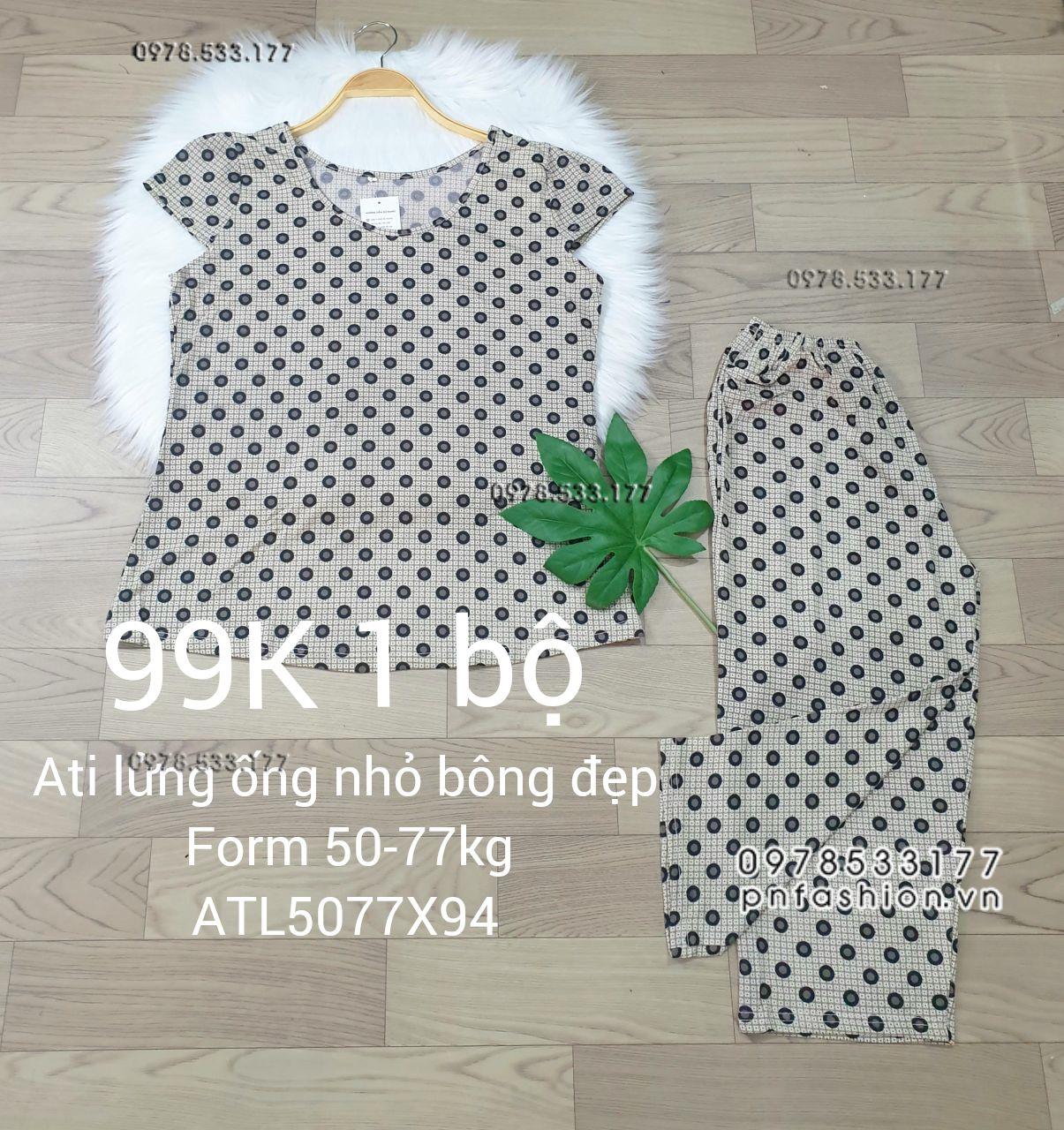 [50-77kg] Đồ bộ trung niên Ati lửng ống nhỏ bông đẹp - ATL5077X98