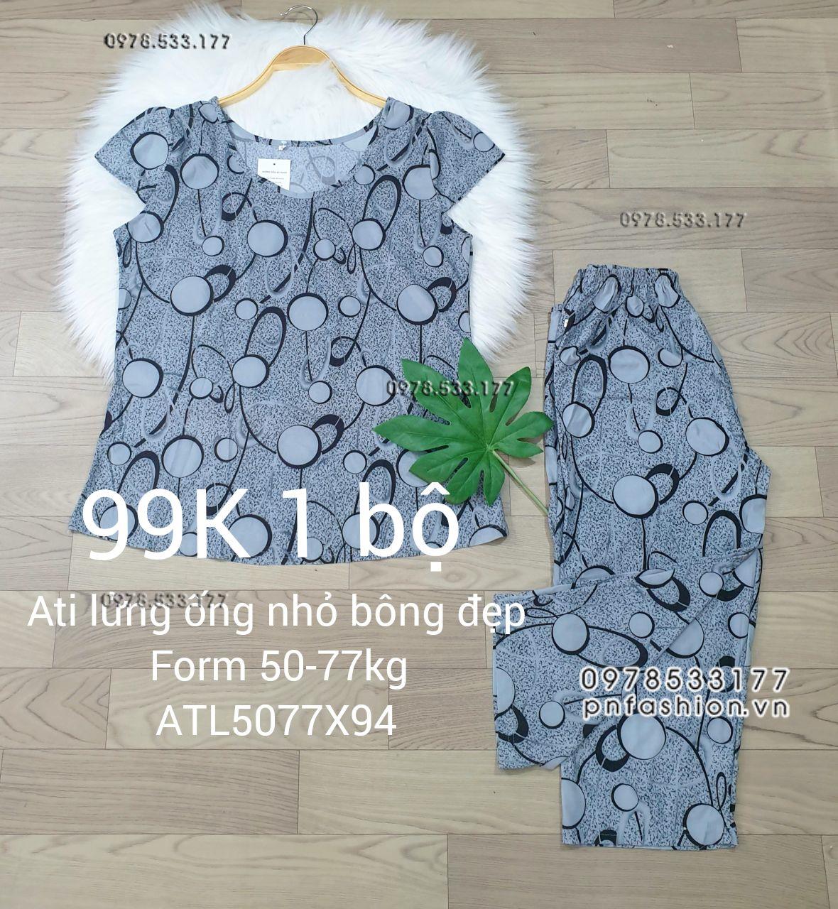 [50-77kg] Đồ bộ trung niên Ati lửng ống nhỏ bông đẹp - ATL5077X98