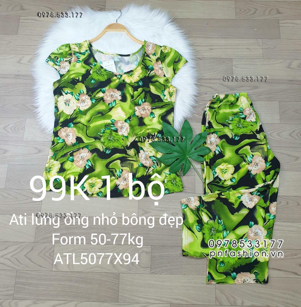 [50-77kg] Đồ bộ trung niên Ati lửng ống nhỏ bông đẹp - ATL5077X98