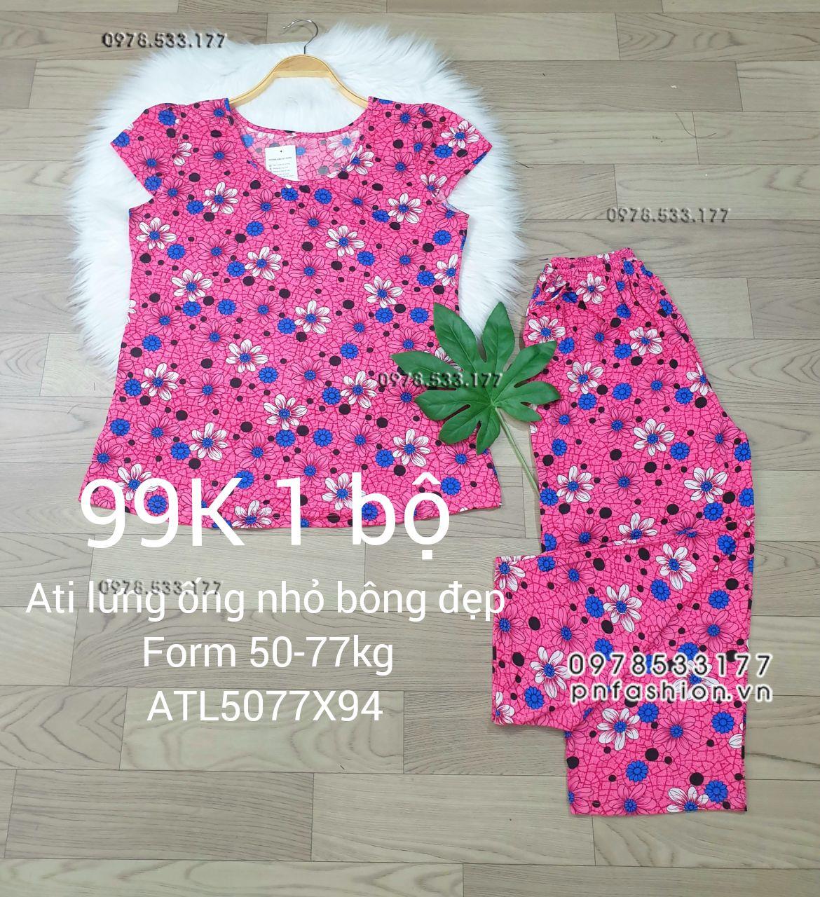 [50-77kg] Đồ bộ trung niên Ati lửng ống nhỏ bông đẹp - ATL5077X98