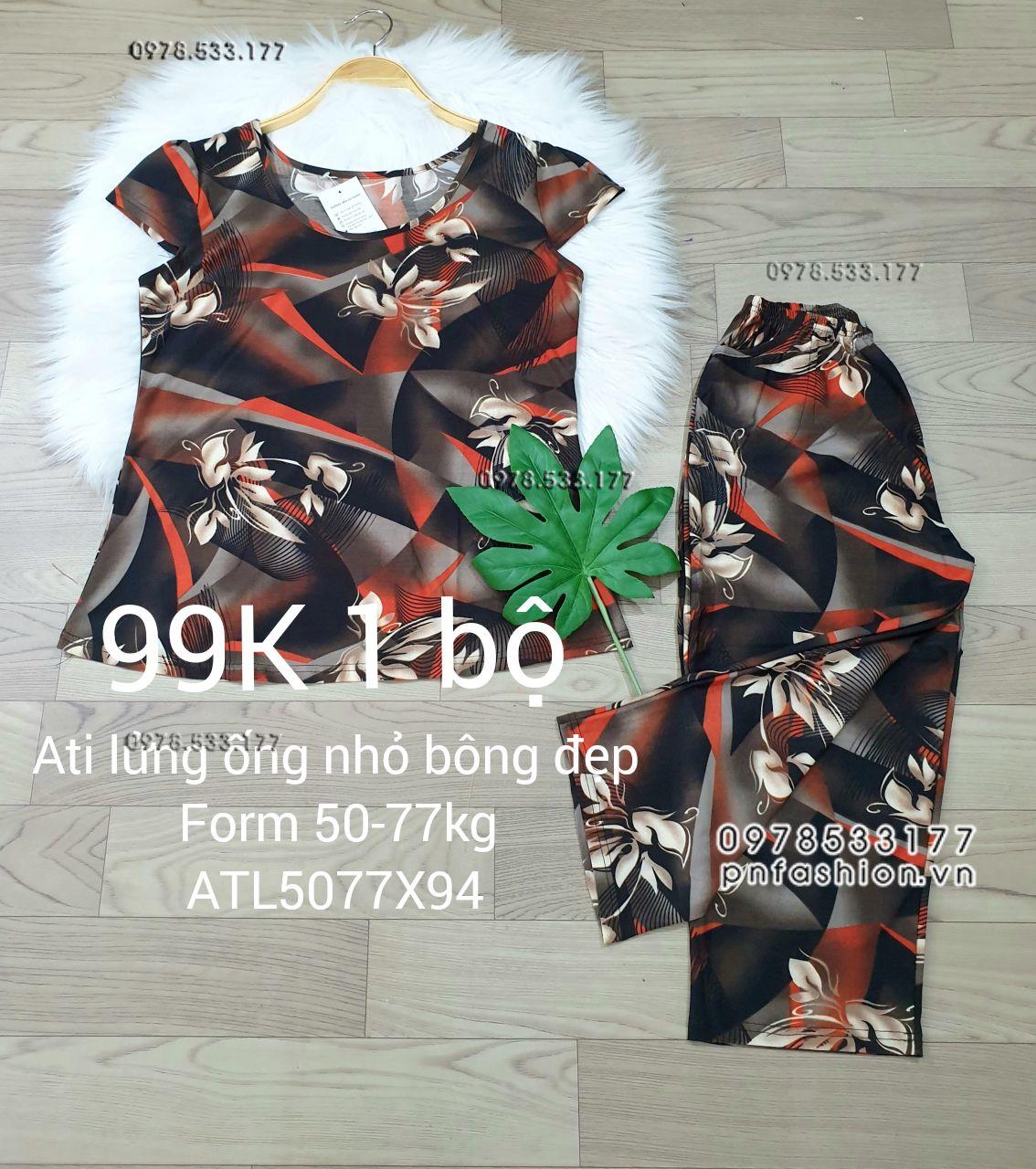 [50-77kg] Đồ bộ trung niên Ati lửng ống nhỏ bông đẹp - ATL5077X98