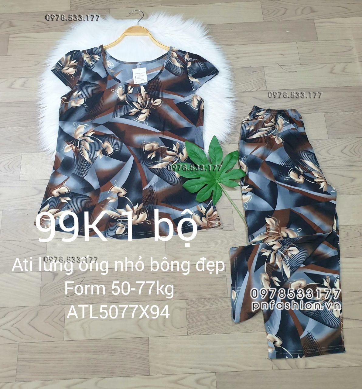 [50-77kg] Đồ bộ trung niên Ati lửng ống nhỏ bông đẹp - ATL5077X98