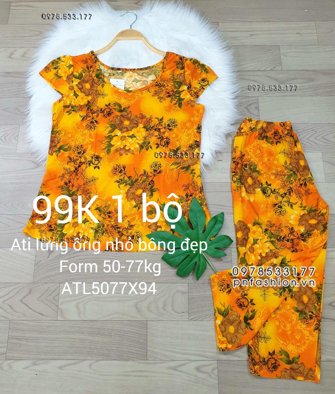 [50-77kg] Đồ bộ trung niên Ati lửng ống nhỏ bông đẹp - ATL5077X98