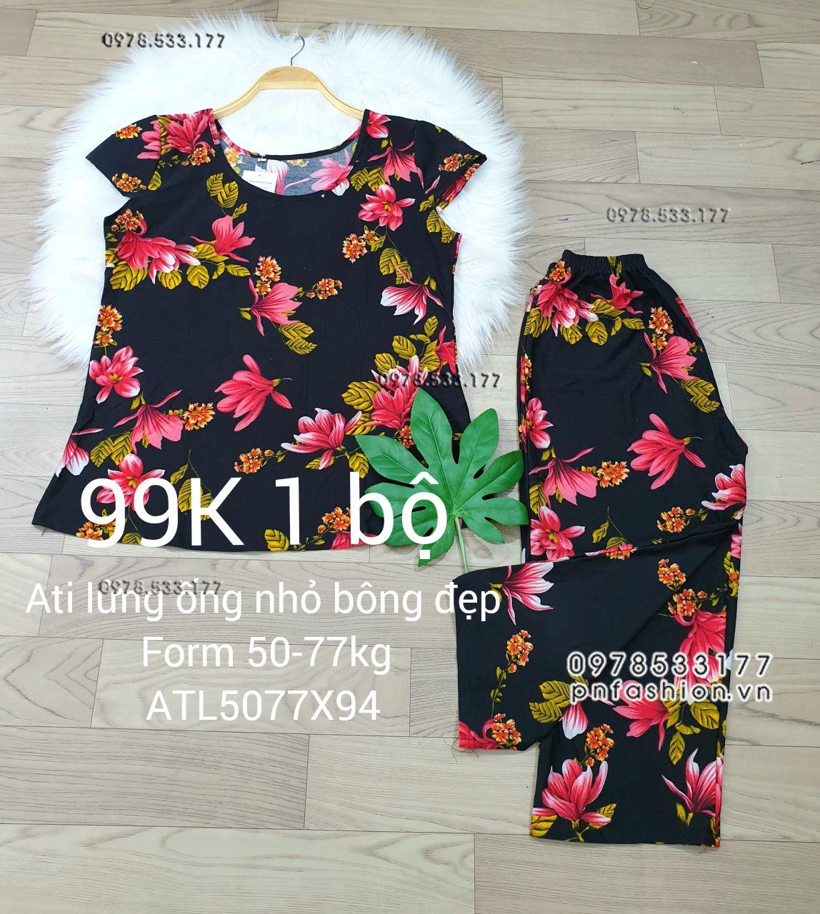 [50-77kg] Đồ bộ trung niên Ati lửng ống nhỏ bông đẹp - ATL5077X98