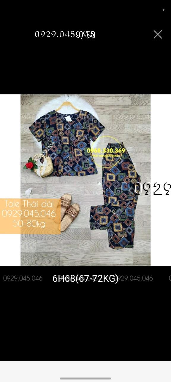 [50-80kg] Đồ bộ trung niên tole thái quần dài cao cấp - PN158482