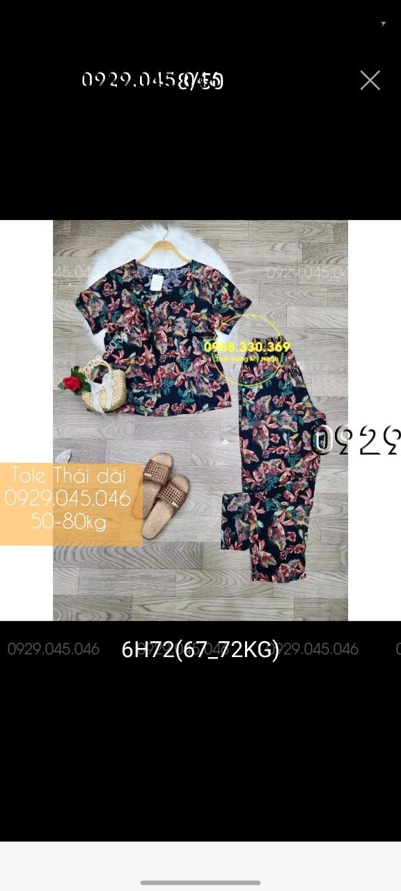 [50-80kg] Đồ bộ trung niên tole thái quần dài cao cấp - PN158482