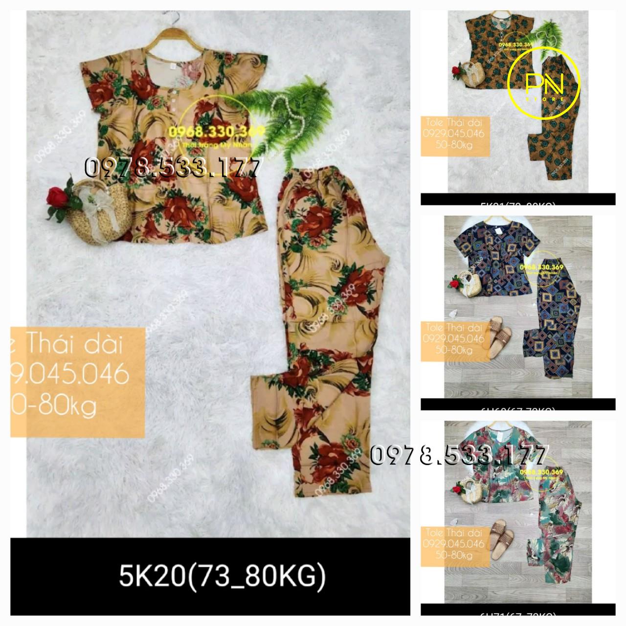 [50-80kg] Đồ bộ trung niên tole thái quần dài cao cấp - PN158482