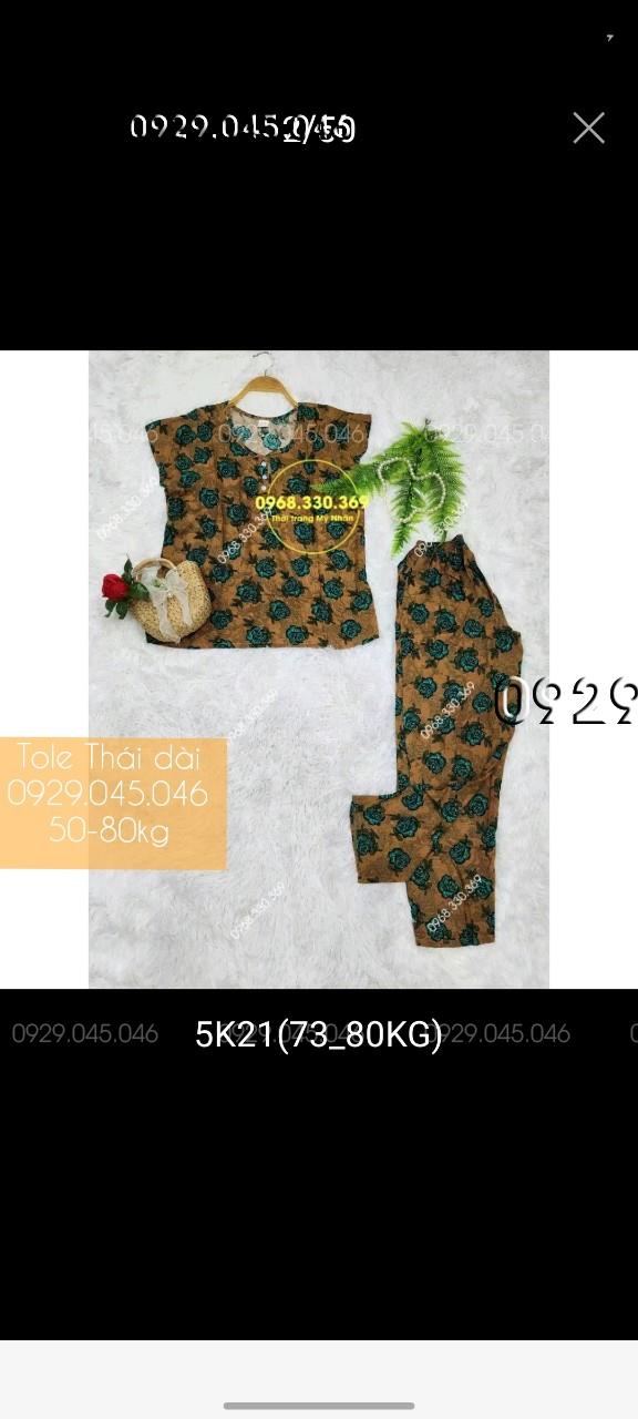 [50-80kg] Đồ bộ trung niên tole thái quần dài cao cấp - PN158482