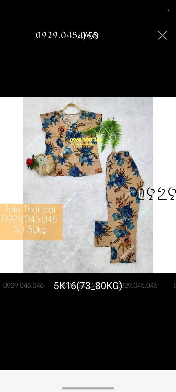 [50-80kg] Đồ bộ trung niên tole thái quần dài cao cấp - PN158482