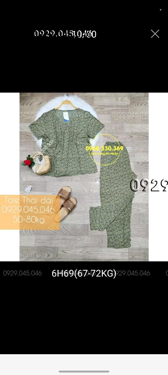 [50-80kg] Đồ bộ trung niên tole thái quần dài cao cấp - PN158482