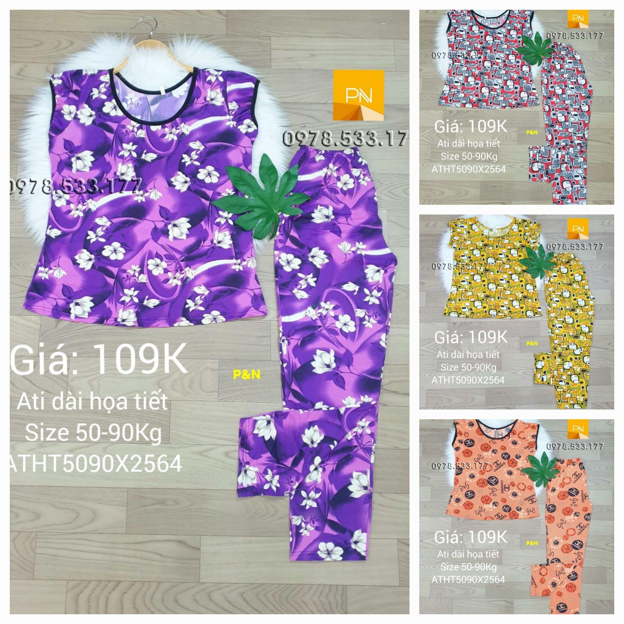 [50-90kg] Đồ bộ trung niên Ati dài Size đại nhiều họa tiết đẹp - ATD5090X2564