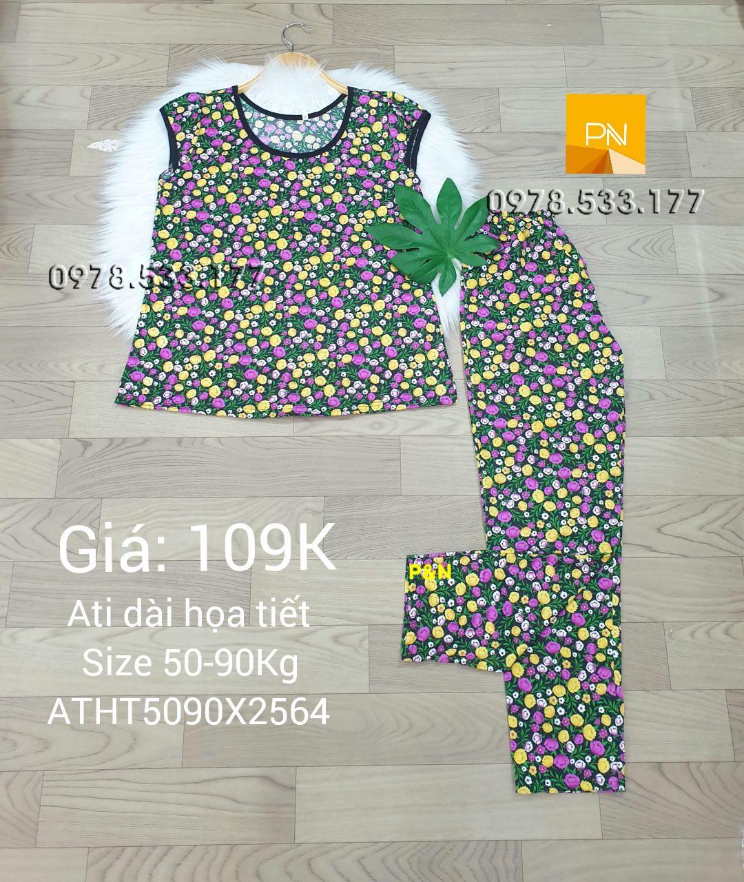 [50-90kg] Đồ bộ trung niên Ati dài Size đại nhiều họa tiết đẹp - ATD5090X2564