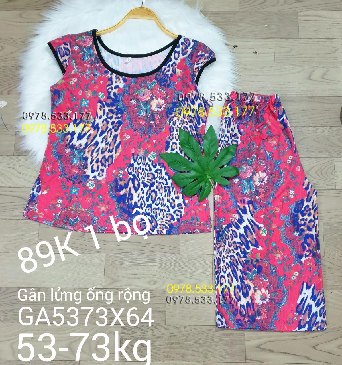 [53-73kg] Đồ bộ trung niên thun gân tằm loại 1 lửng rộng nhiều họa tiết đẹp - GA5373X64