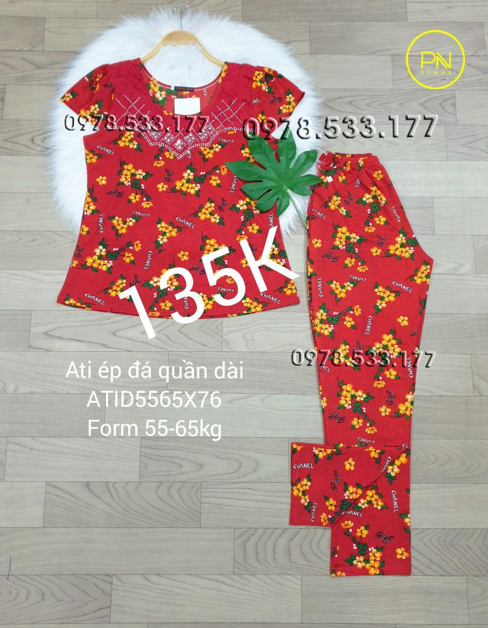 [55-65] Đồ bộ trung niên Ati ép đá quần dài cao cấp - ATID5065X76