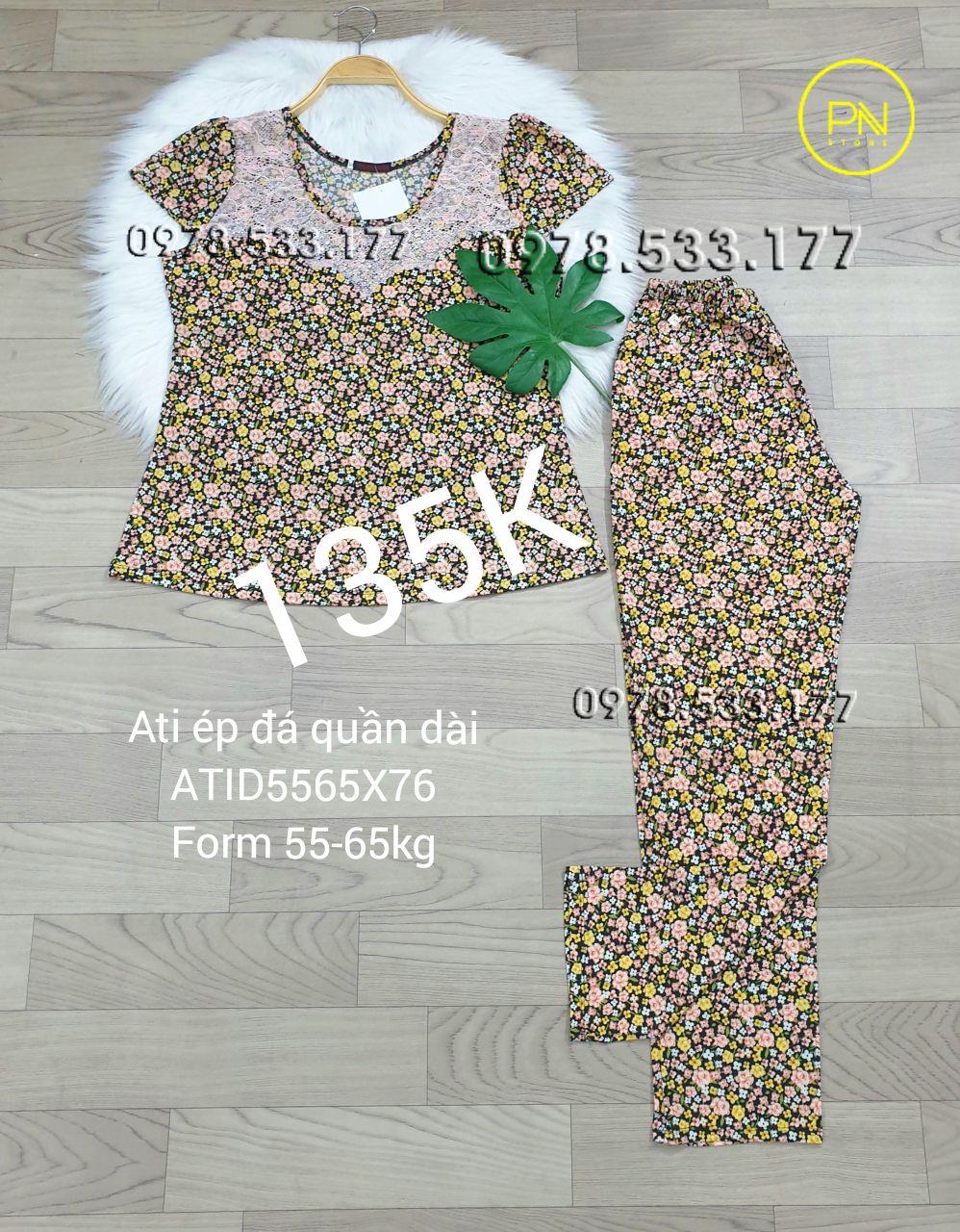 [55-65] Đồ bộ trung niên Ati ép đá quần dài cao cấp - ATID5065X76