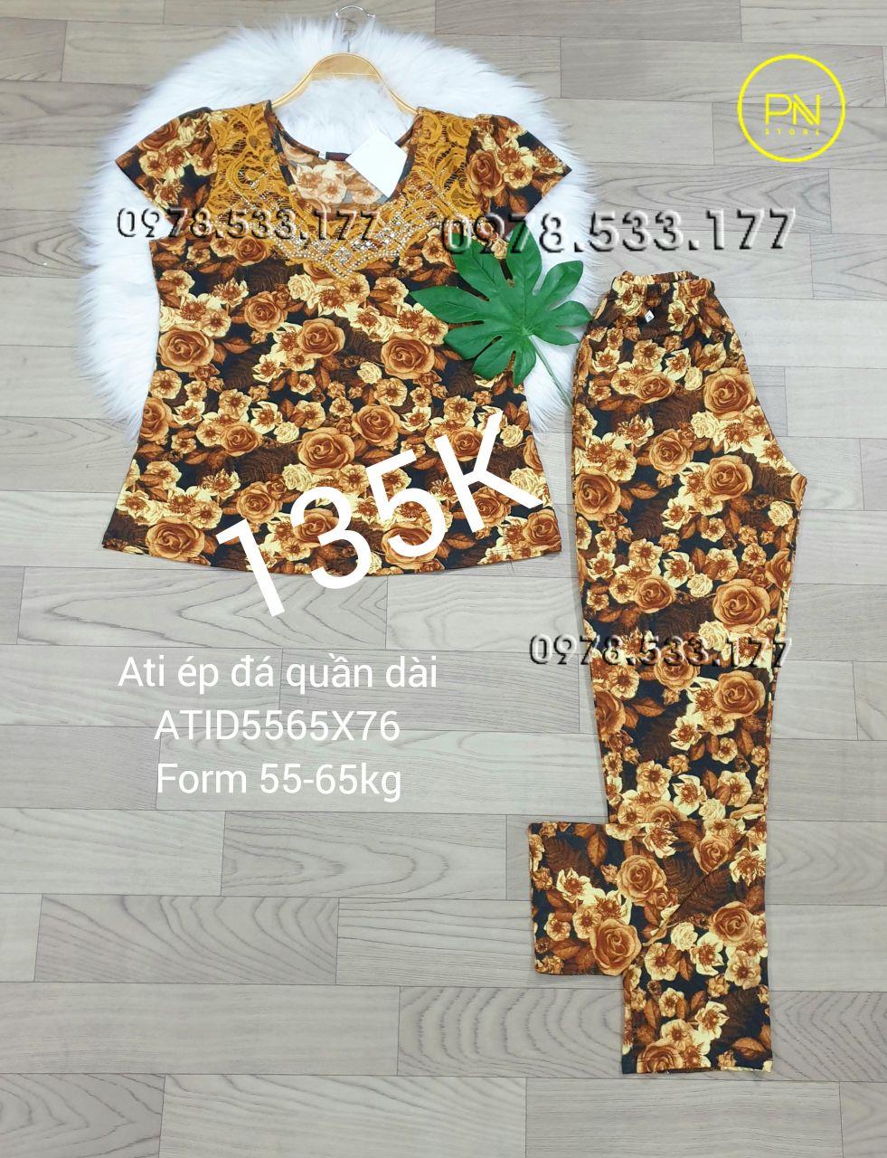 [55-65] Đồ bộ trung niên Ati ép đá quần dài cao cấp - ATID5065X76