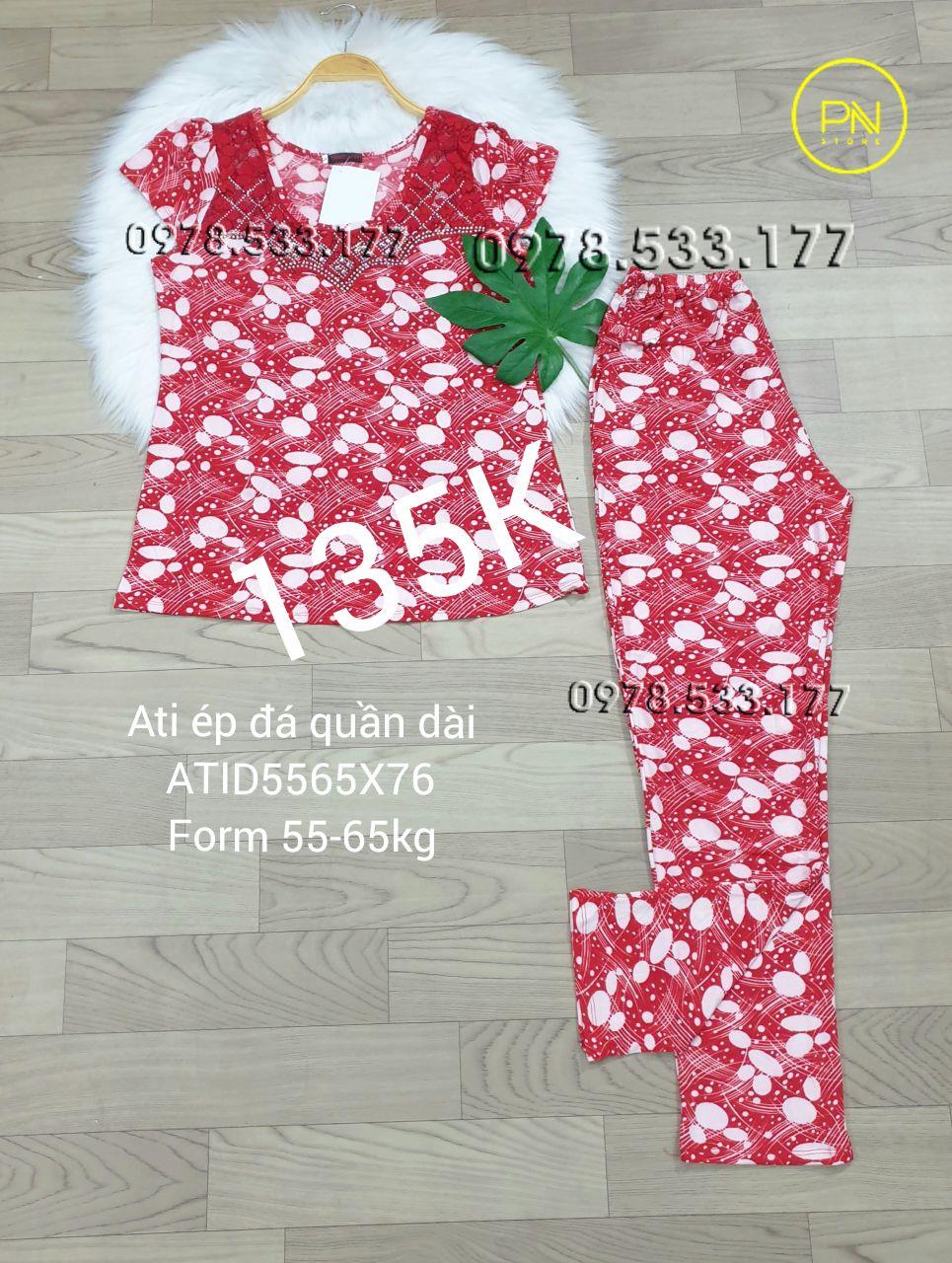 [55-65] Đồ bộ trung niên Ati ép đá quần dài cao cấp - ATID5065X76