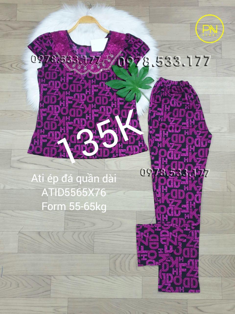 [55-65] Đồ bộ trung niên Ati ép đá quần dài cao cấp - ATID5065X76